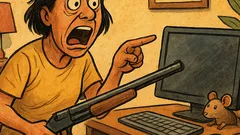 Piada: Socorro! Winchester matou meu mouse!