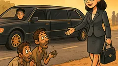 Piada: Certa tarde, uma advogada vê mendigos