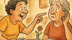 Piada: Duas idosas tomam café e...