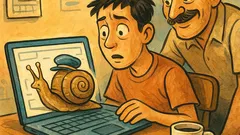 Piada: Definições da internet: HTML lento hoje