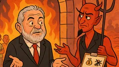 Piada: Lula chega ao inferno e diz...