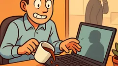 Piada: Será que o chefe descobre o café?